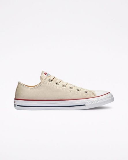 Tenis Converse Chuck Taylor All Star Classicos Cano Baixo Feminino Bege Branco | PT L048P0T